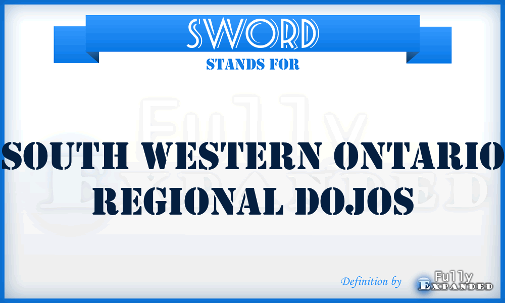 SWORD - South Western Ontario Regional Dojos