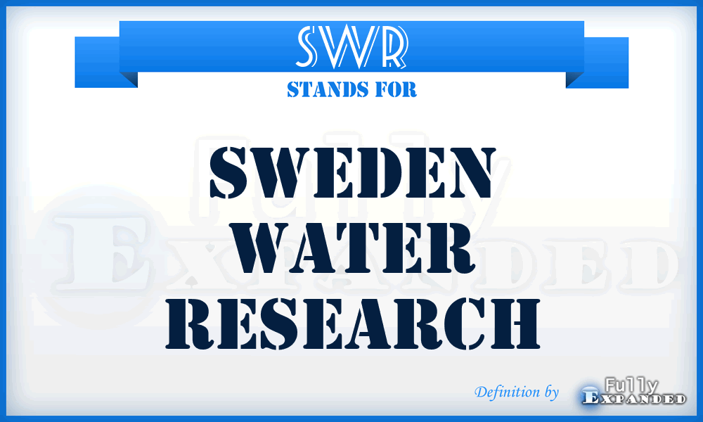 SWR - Sweden Water Research