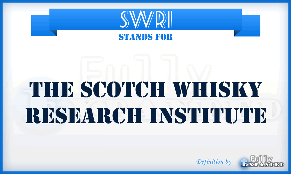SWRI - The Scotch Whisky Research Institute