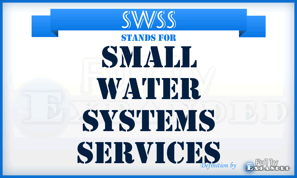SWSS - Small Water Systems Services