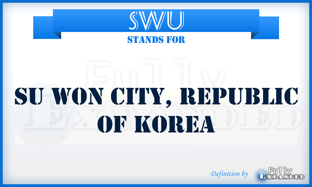 SWU - Su Won City, Republic Of Korea