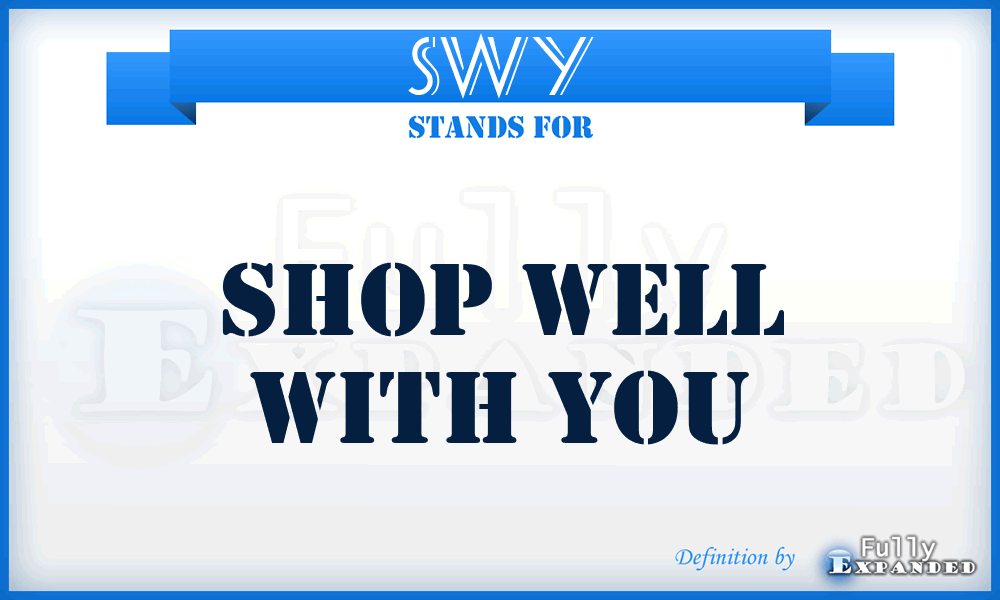 SWY - Shop Well with You