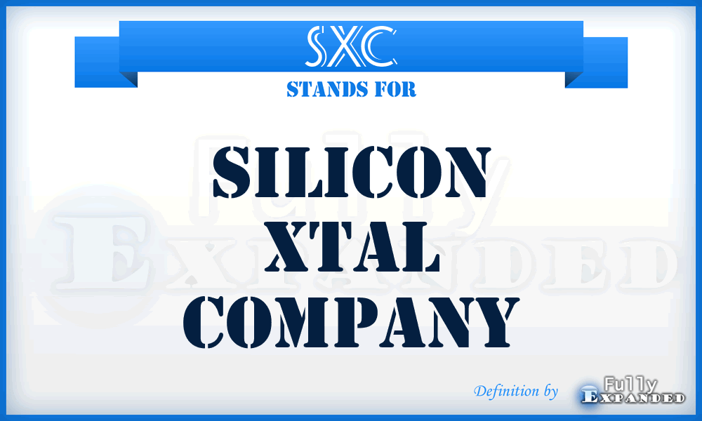 SXC - Silicon Xtal Company