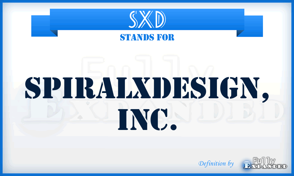 SXD - SpiralXdesign, Inc.