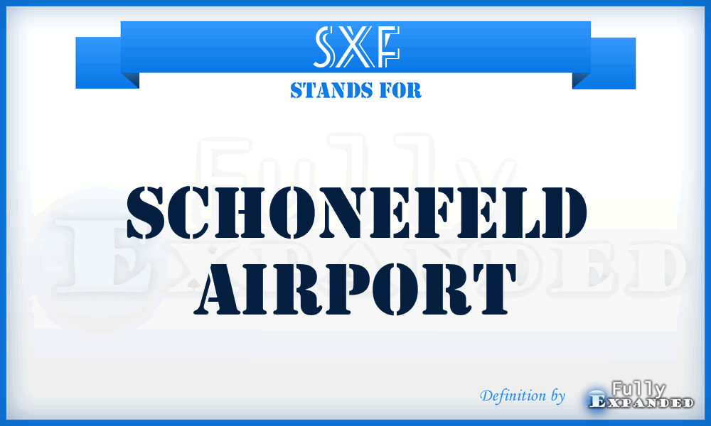 SXF - Schonefeld airport