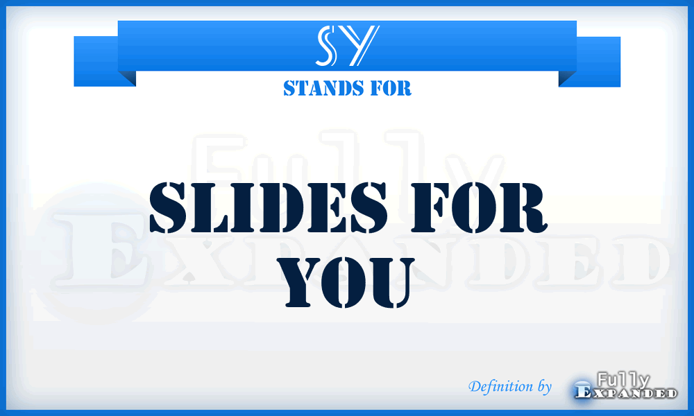 SY - Slides for You