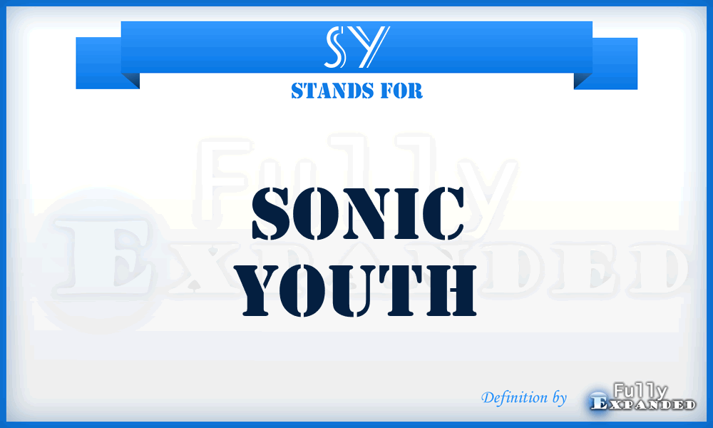 SY - Sonic Youth