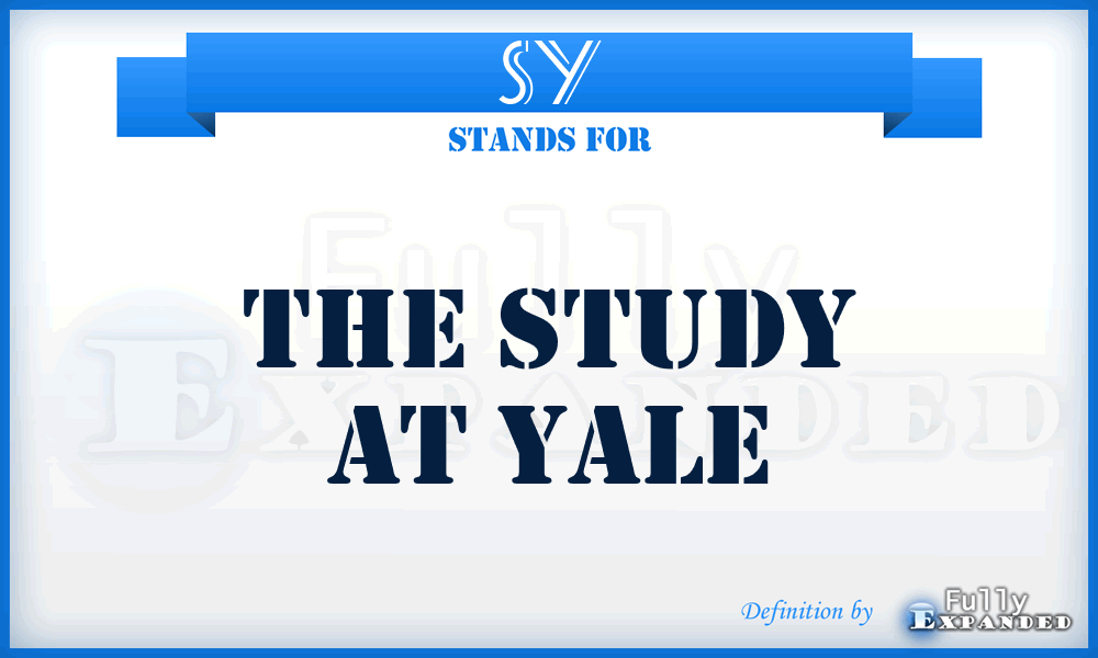 SY - The Study at Yale