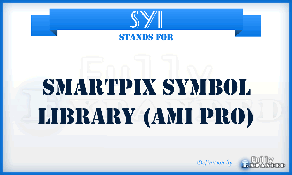 SY1 - Smartpix symbol library (Ami Pro)