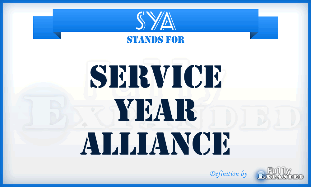 SYA - Service Year Alliance