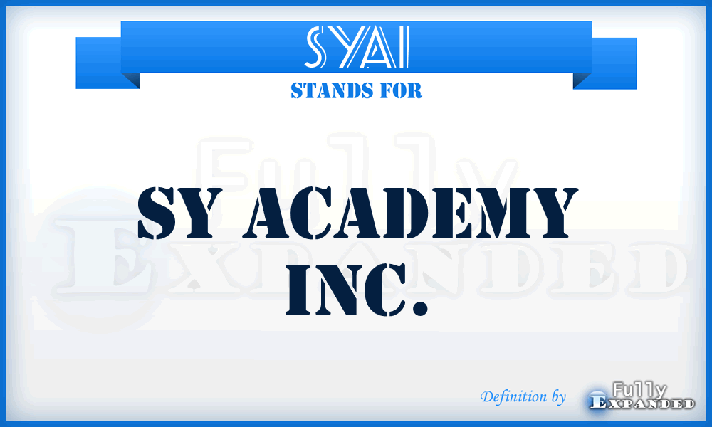 SYAI - SY Academy Inc.