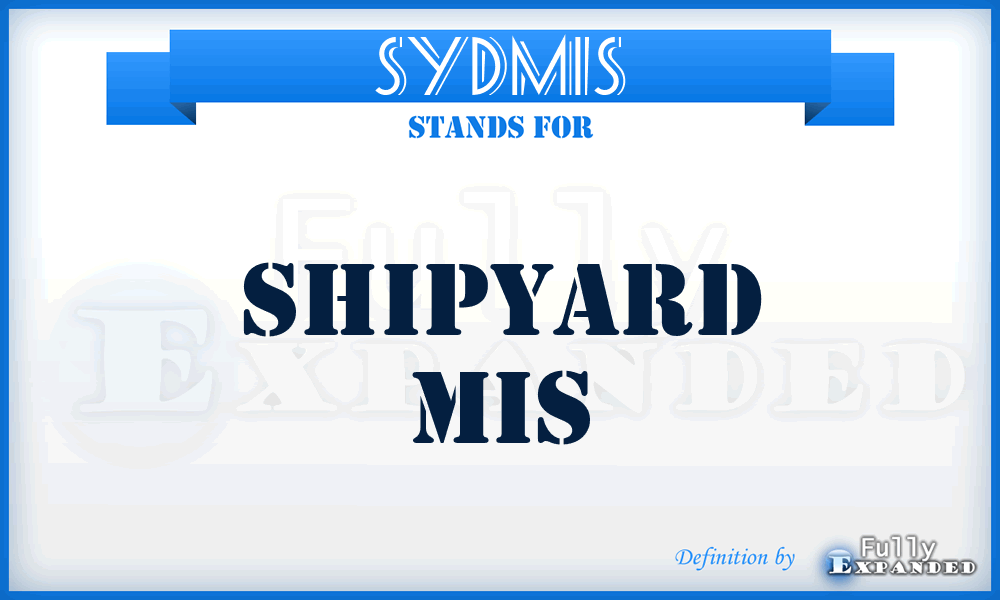 SYDMIS - shipyard MIS