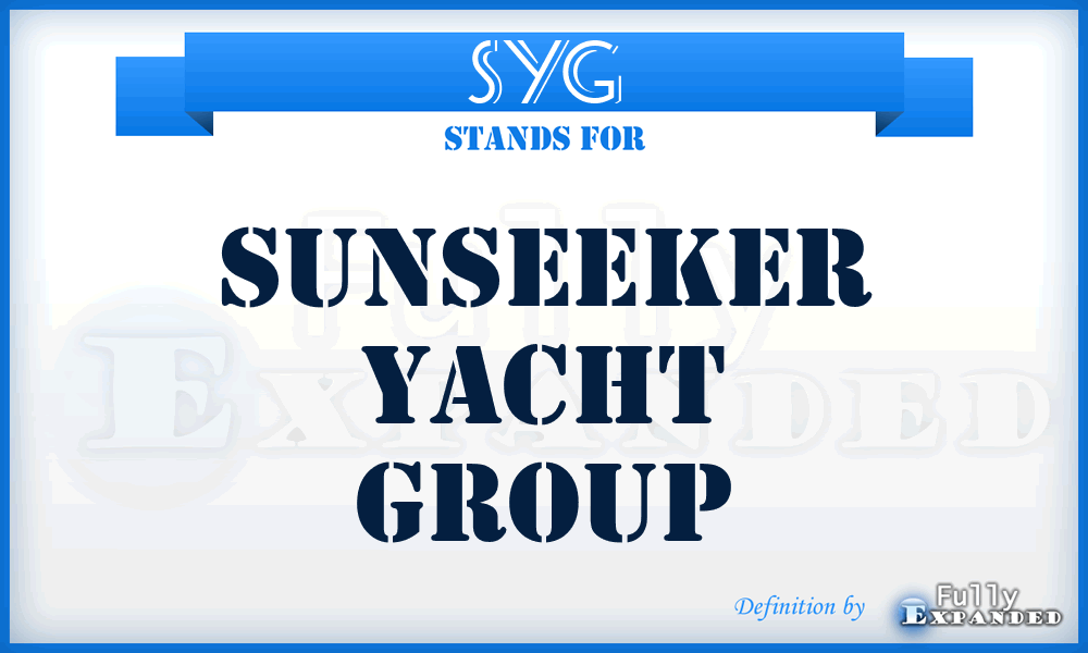 SYG - Sunseeker Yacht Group