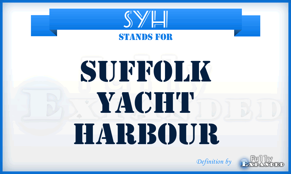 SYH - Suffolk Yacht Harbour