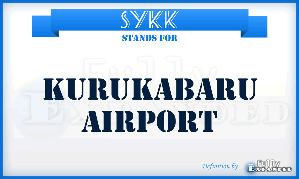 SYKK - Kurukabaru airport