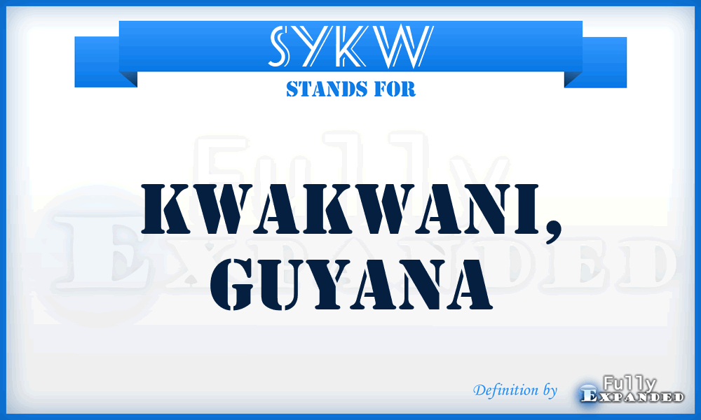 SYKW - Kwakwani, Guyana