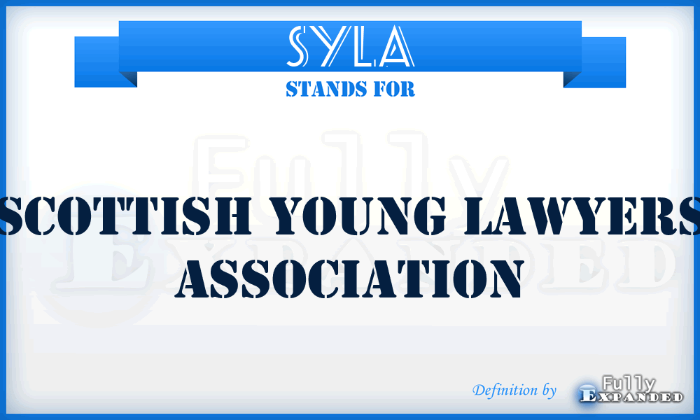 SYLA - Scottish Young Lawyers Association