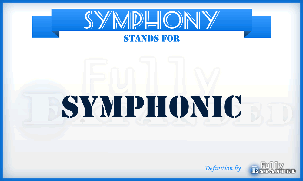 SYMPHONY - symphonic