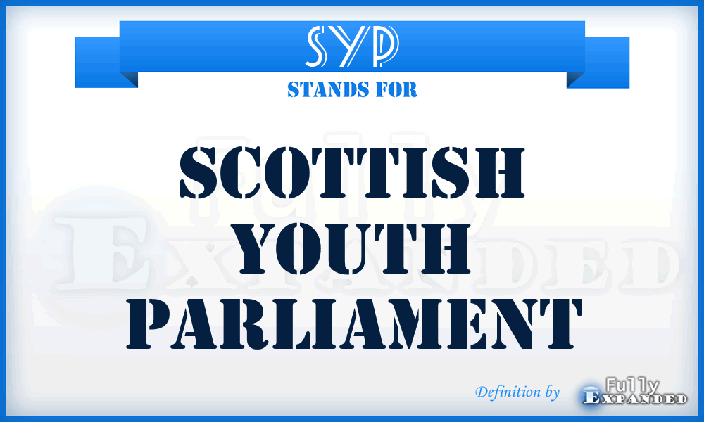 SYP - Scottish Youth Parliament