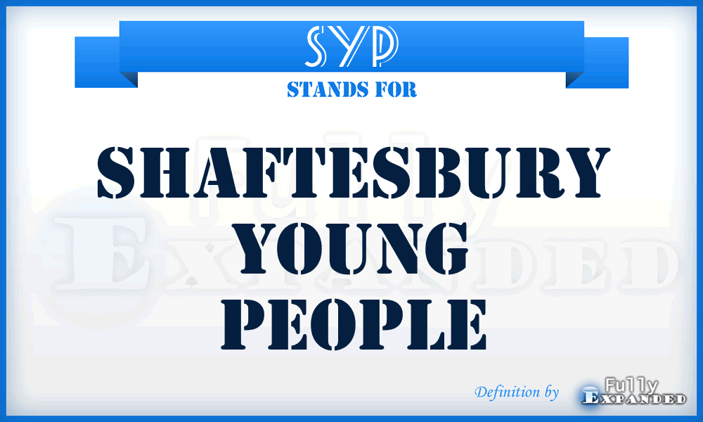 SYP - Shaftesbury Young People