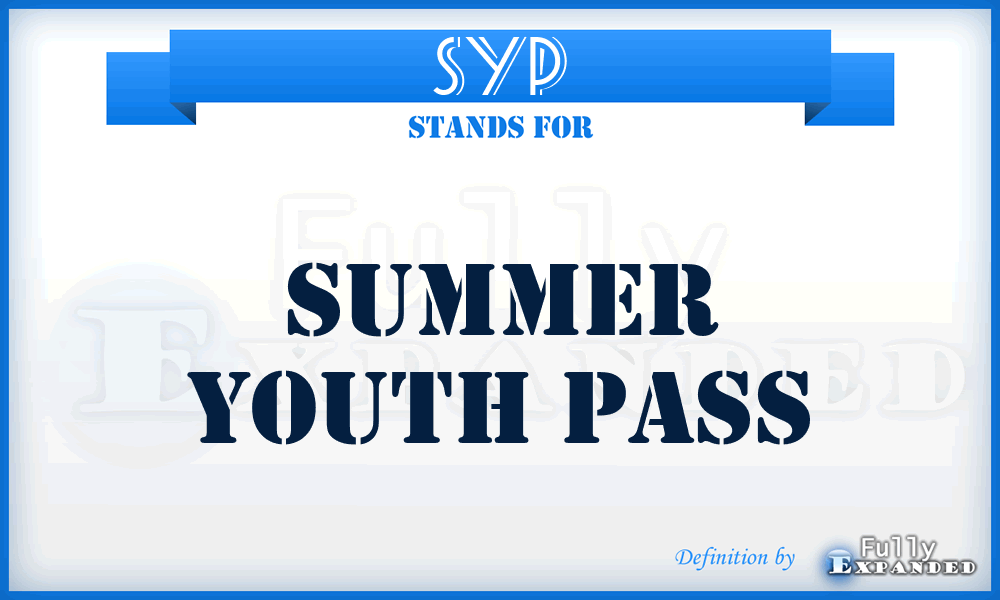 SYP - Summer Youth Pass