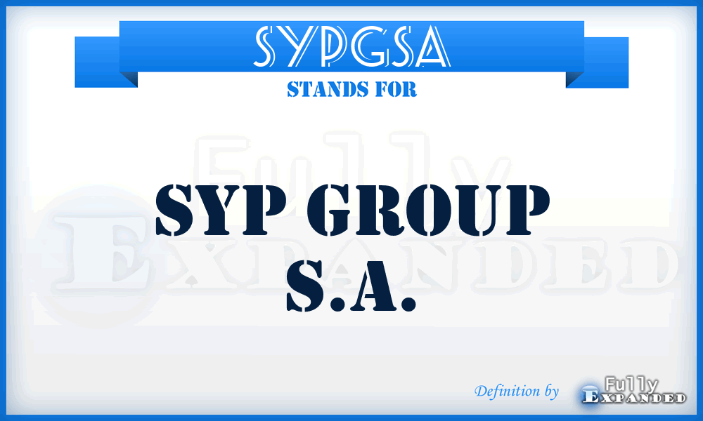 SYPGSA - SYP Group S.A.