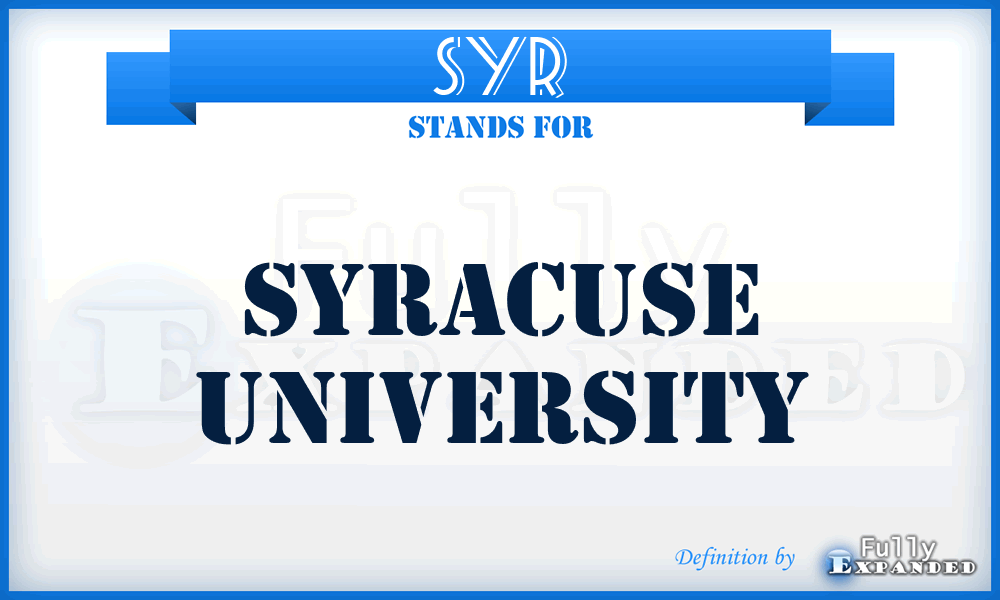 SYR - Syracuse University