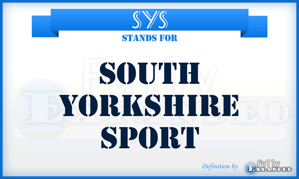 SYS - South Yorkshire Sport