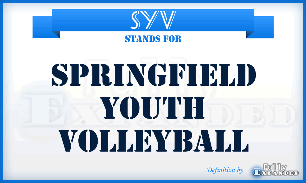SYV - Springfield Youth Volleyball