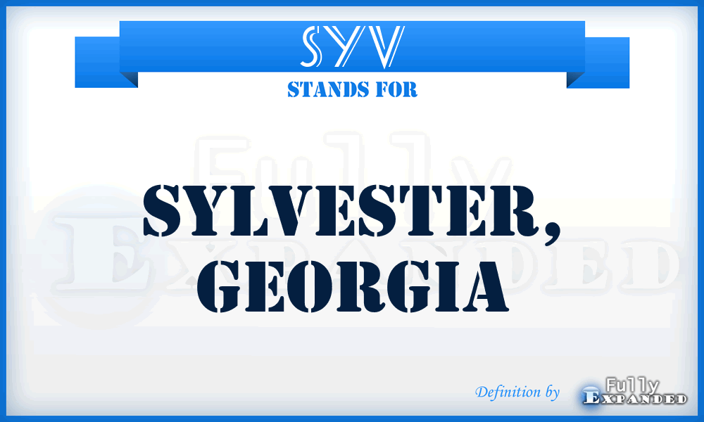 SYV - Sylvester, Georgia