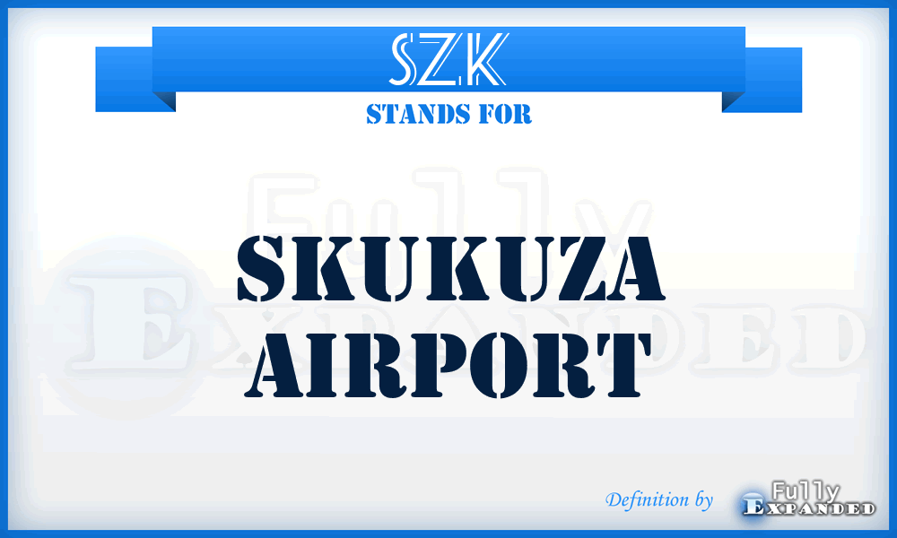 SZK - Skukuza airport