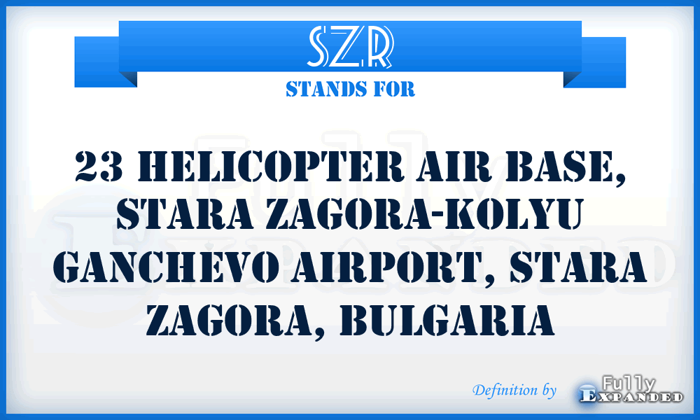 SZR - 23 Helicopter Air Base, Stara Zagora-Kolyu Ganchevo Airport, Stara Zagora, Bulgaria