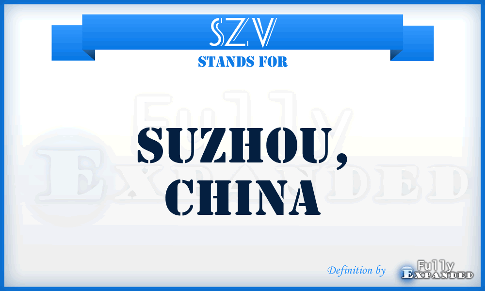 SZV - Suzhou, China