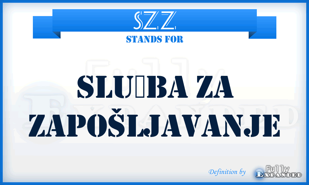 SZZ - Služba za zapošljavanje