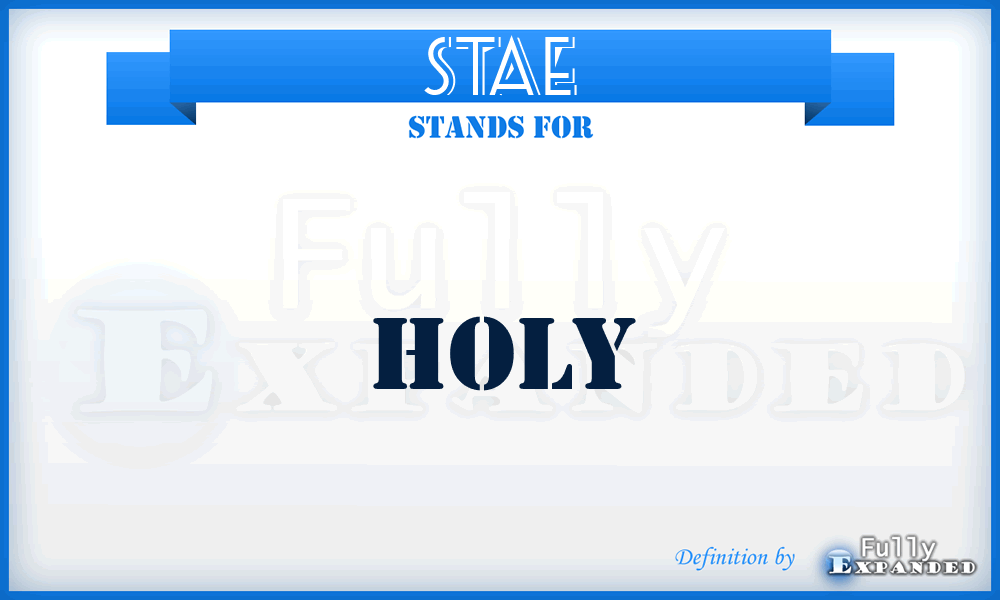 Stae - Holy