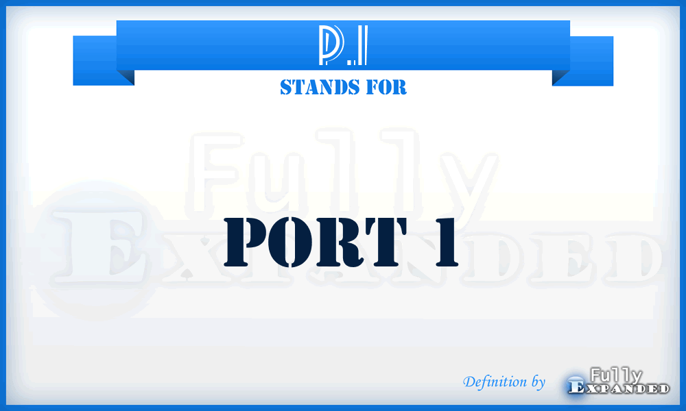 P.1 - Port 1