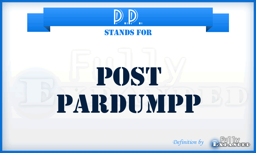 P.P. - Post Pardumpp