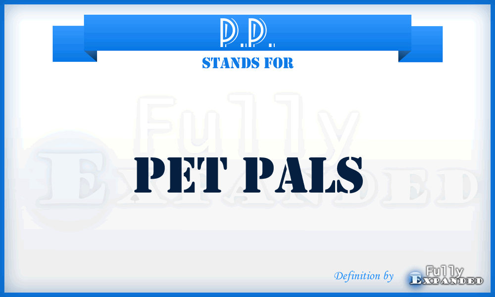 P.P. - Pet Pals