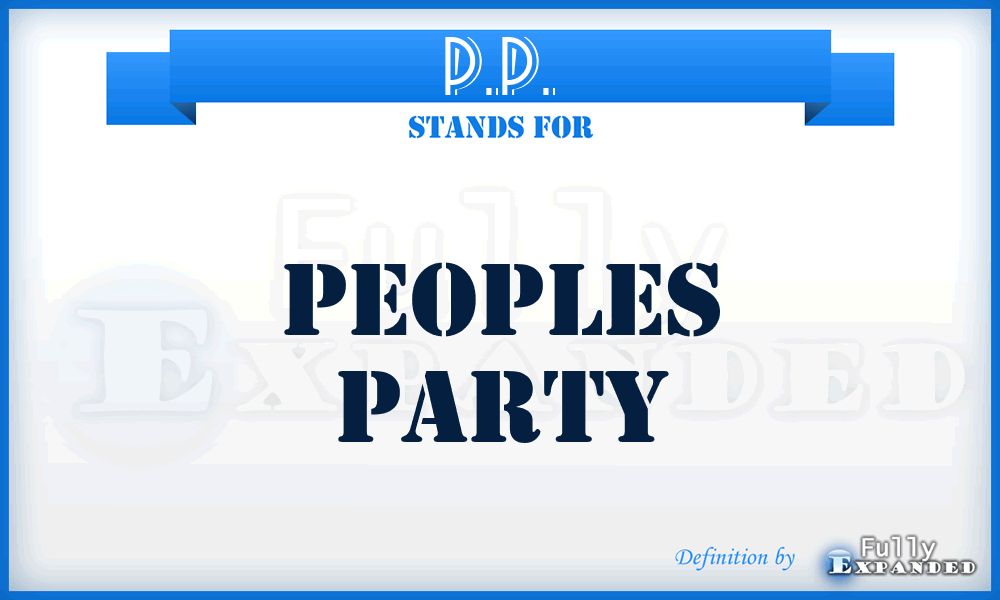 P.P. - Peoples Party