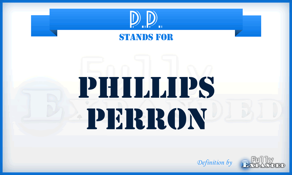 P.P. - Phillips Perron