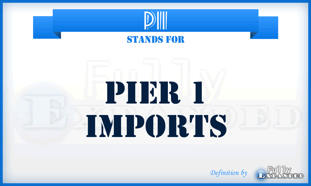 P1I - Pier 1 Imports