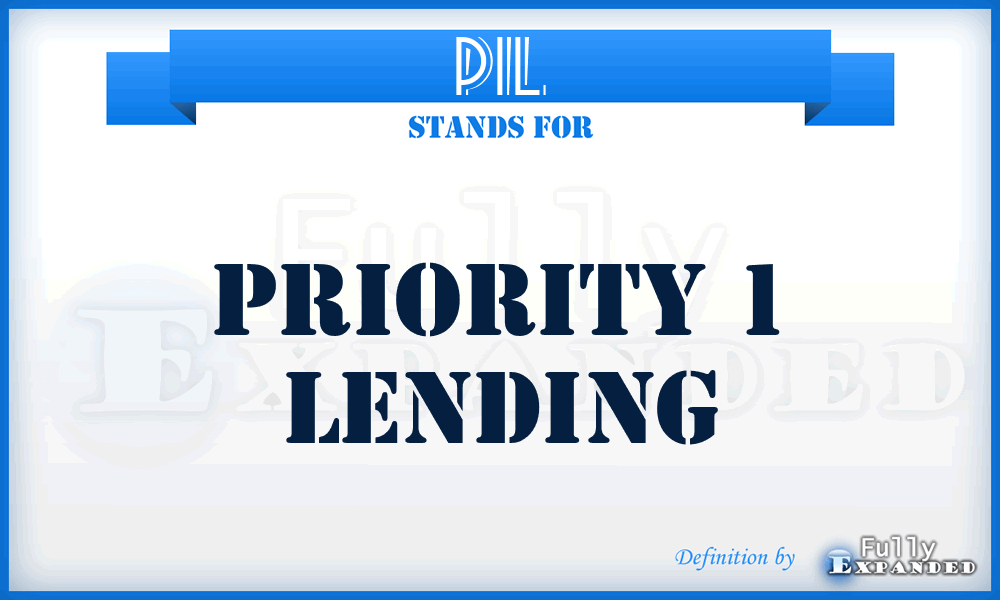 P1L - Priority 1 Lending