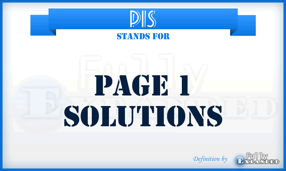 P1S - Page 1 Solutions