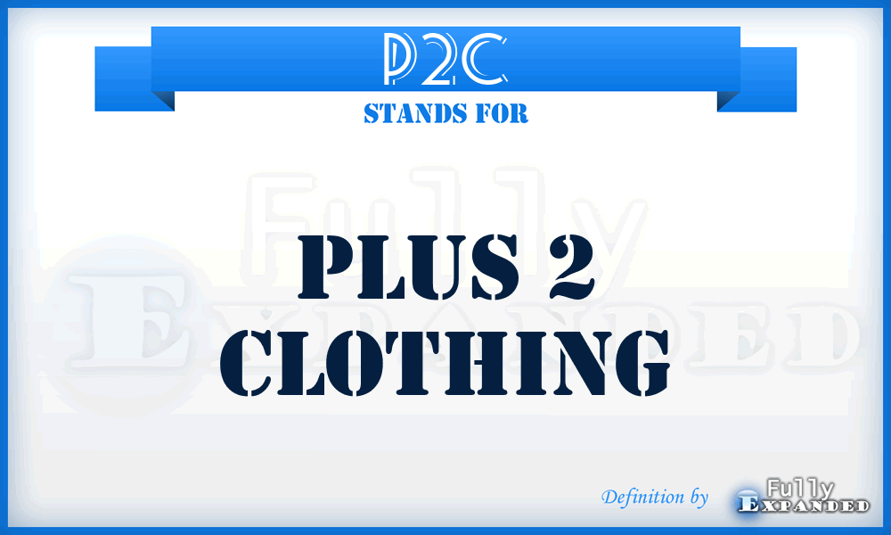 P2C - Plus 2 Clothing