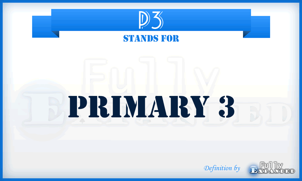 P3 - Primary 3