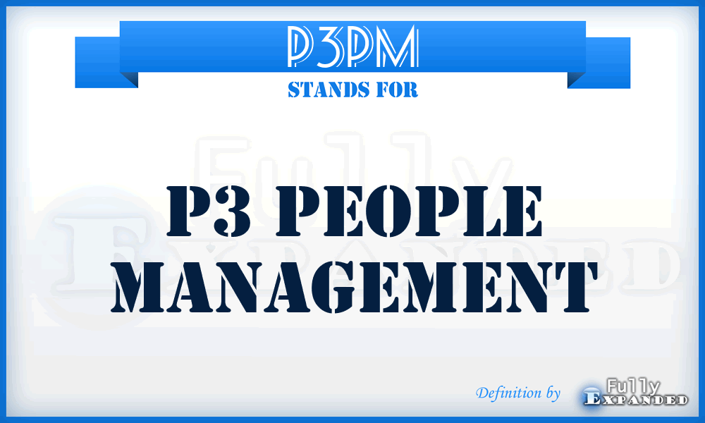 P3PM - P3 People Management