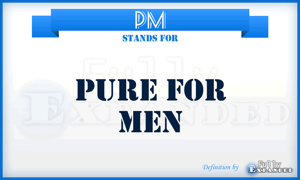 PM - Pure for Men
