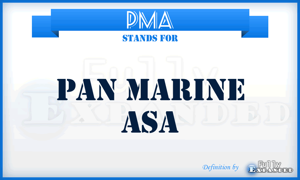 PMA - Pan Marine Asa