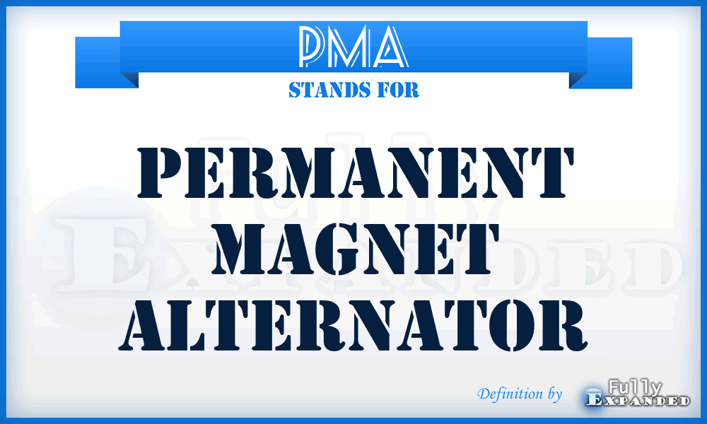 PMA - Permanent Magnet Alternator