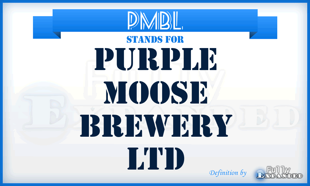 PMBL - Purple Moose Brewery Ltd
